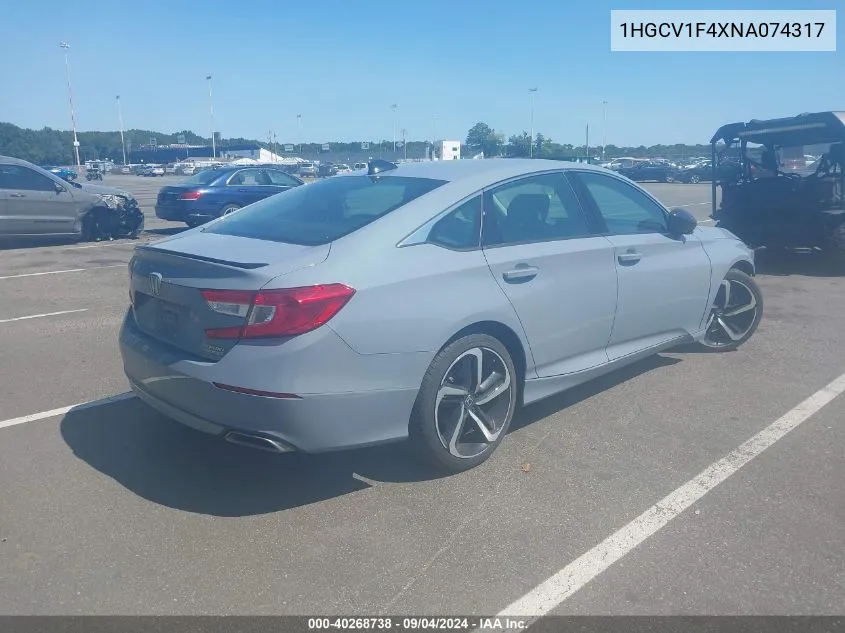 1HGCV1F4XNA074317 2022 Honda Accord Sport Special Edition