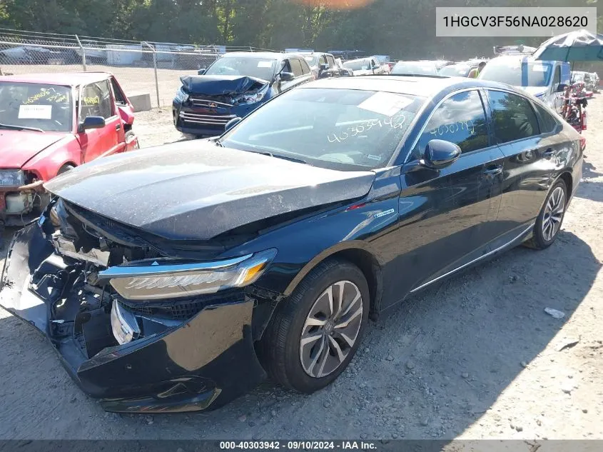 2022 Honda Accord Hybrid Ex-L VIN: 1HGCV3F56NA028620 Lot: 40303942