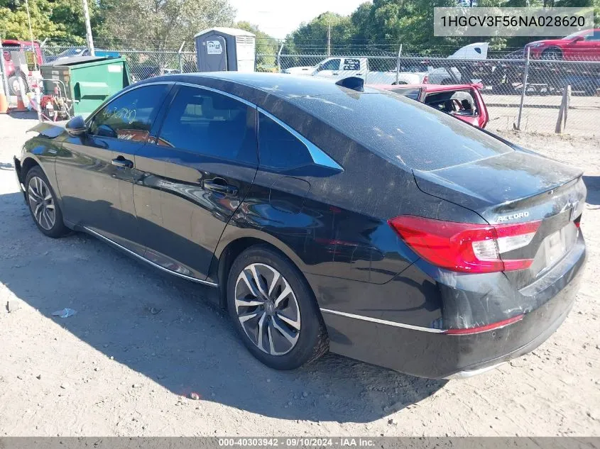 2022 Honda Accord Hybrid Ex-L VIN: 1HGCV3F56NA028620 Lot: 40303942