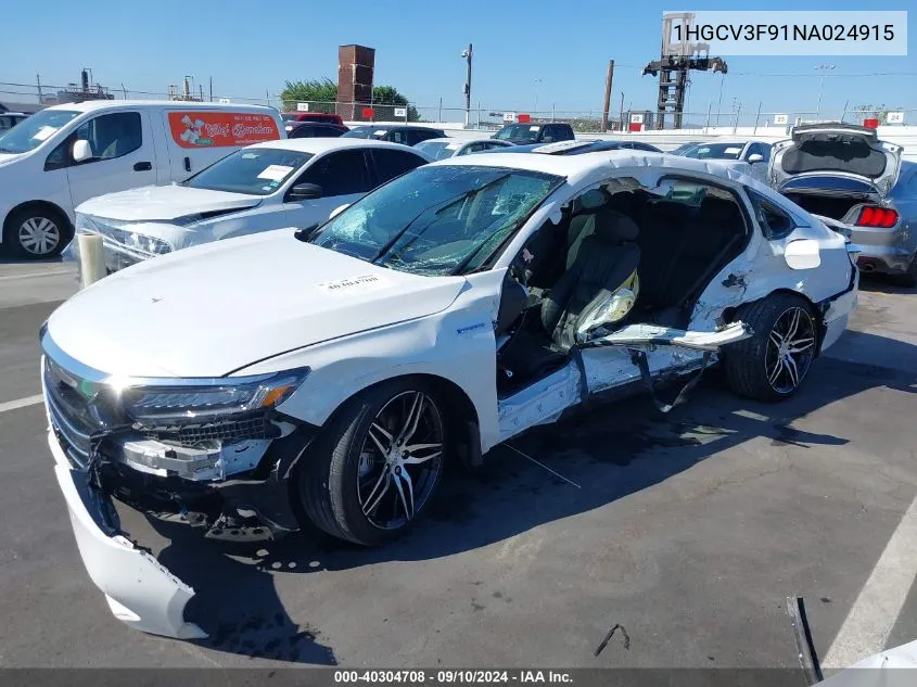 1HGCV3F91NA024915 2022 Honda Accord Touring Hybrid