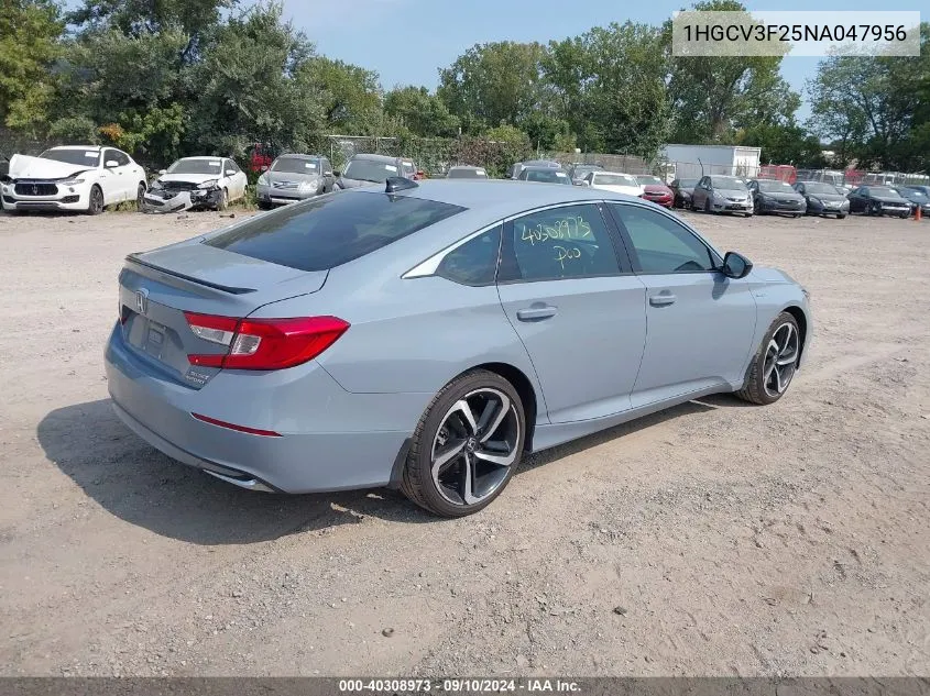 2022 Honda Accord Hybrid Sport VIN: 1HGCV3F25NA047956 Lot: 40308973