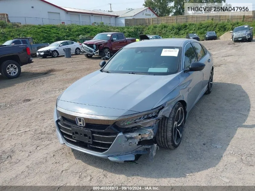 2022 Honda Accord Hybrid Sport VIN: 1HGCV3F25NA047956 Lot: 40308973