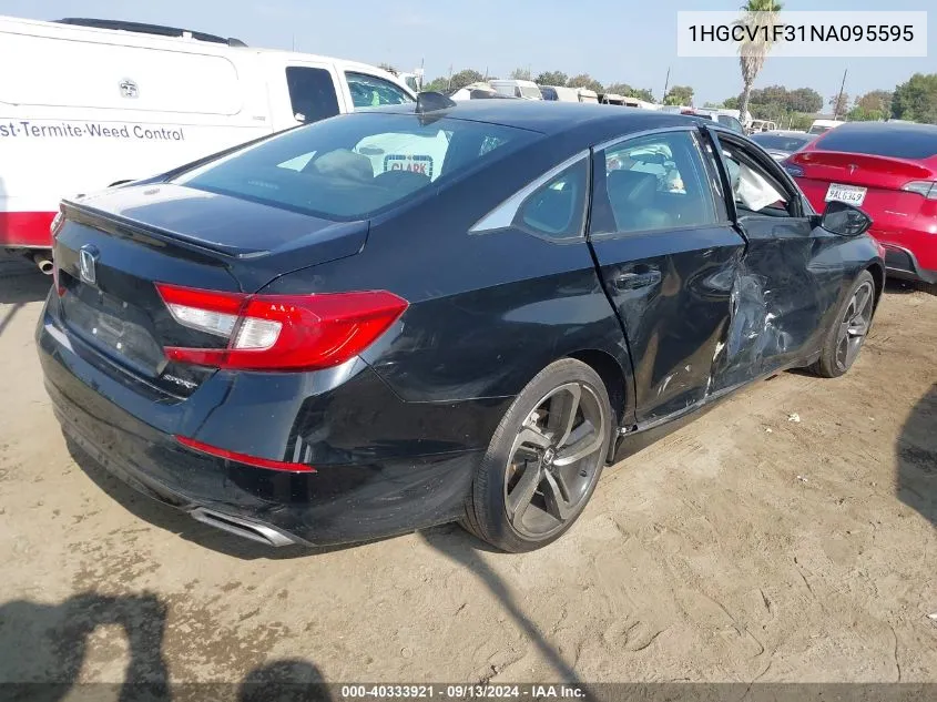 1HGCV1F31NA095595 2022 Honda Accord Sport