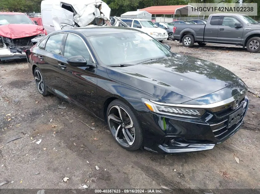 1HGCV1F42NA102238 2022 Honda Accord Sport Special Edition