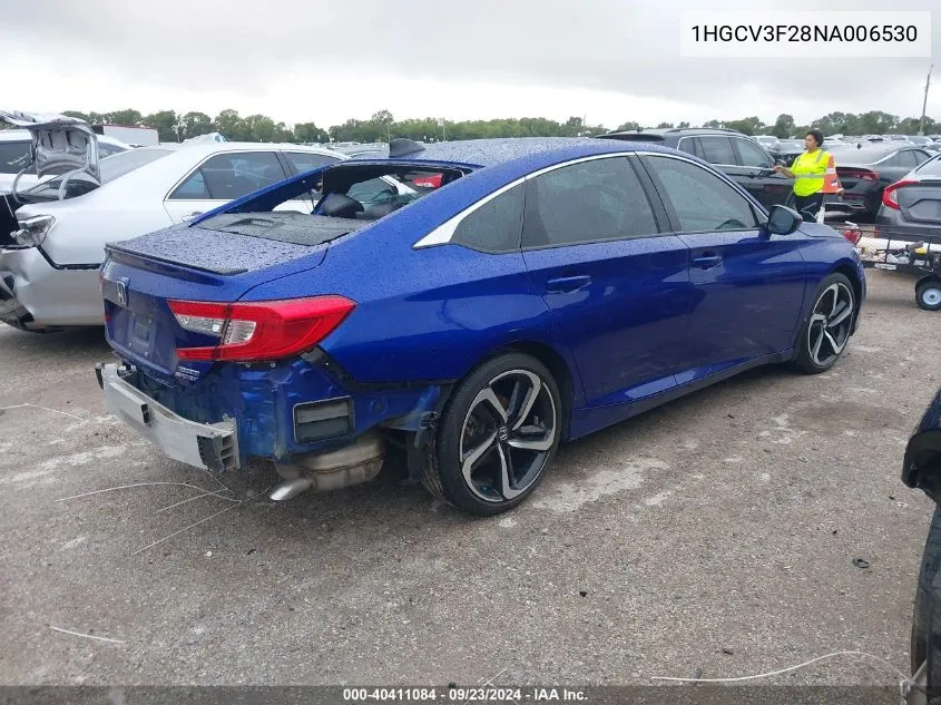 2022 Honda Accord Hybrid Sport VIN: 1HGCV3F28NA006530 Lot: 40411084