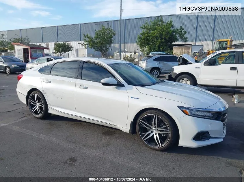 2022 Honda Accord Hybrid Touring VIN: 1HGCV3F90NA009838 Lot: 40436812