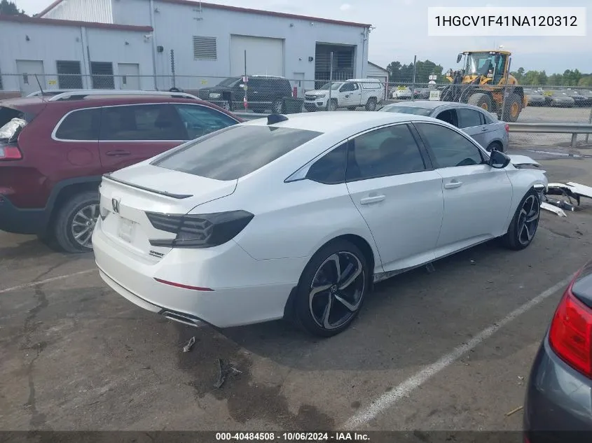 1HGCV1F41NA120312 2022 Honda Accord Sport Special Edition