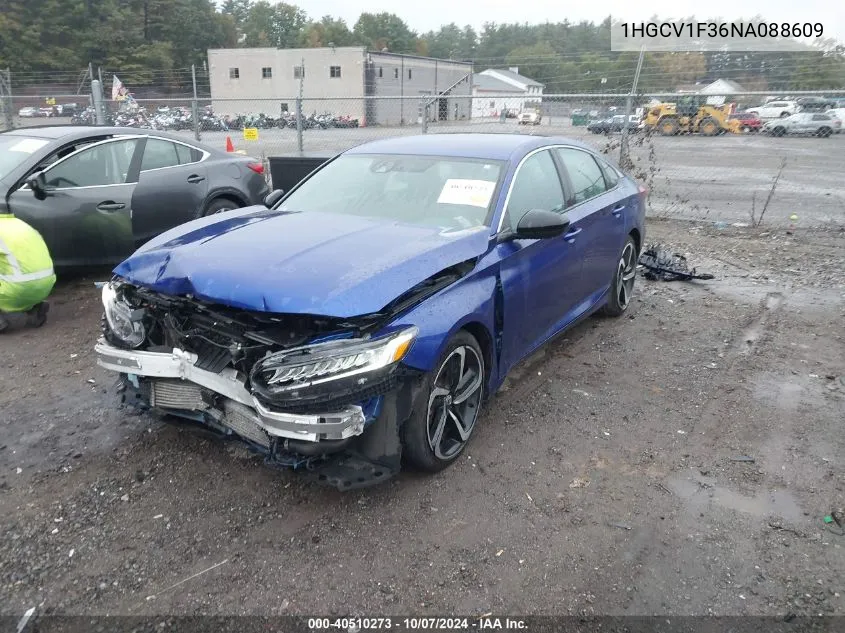 1HGCV1F36NA088609 2022 Honda Accord Sport