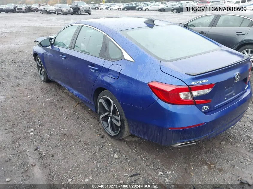 1HGCV1F36NA088609 2022 Honda Accord Sport