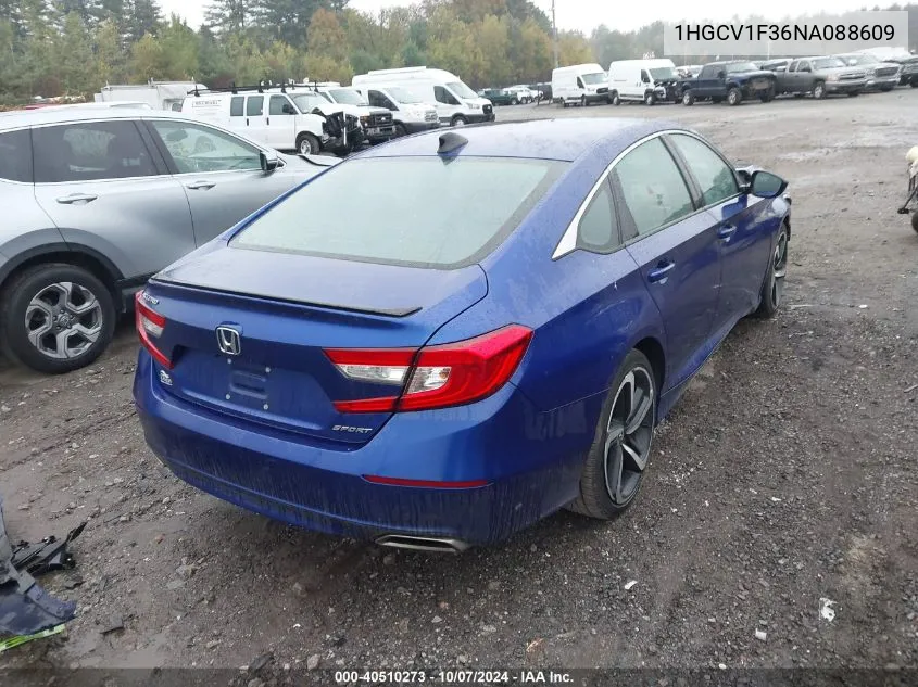 1HGCV1F36NA088609 2022 Honda Accord Sport