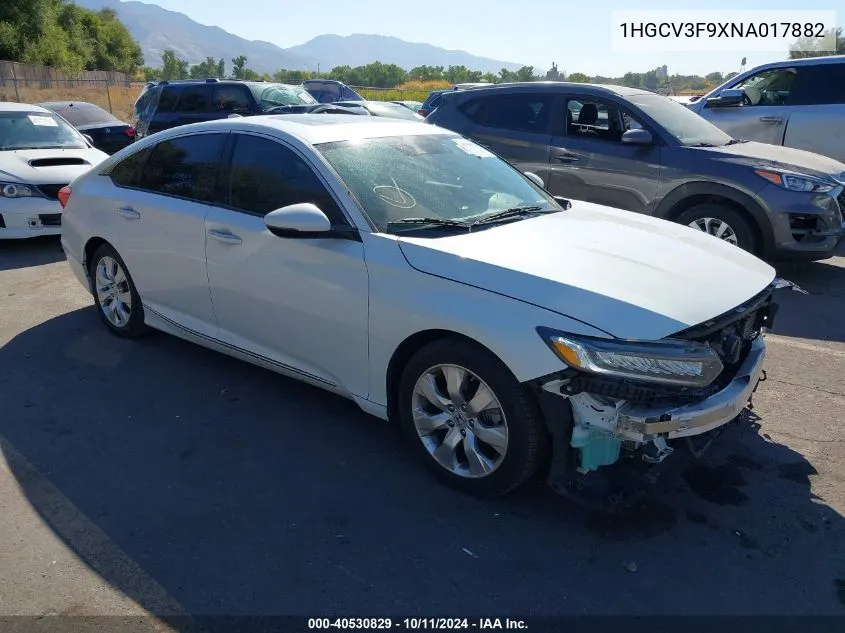 1HGCV3F9XNA017882 2022 Honda Accord Hybrid Touring