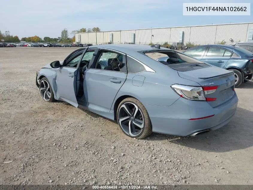 2022 Honda Accord Sport Special Edition VIN: 1HGCV1F44NA102662 Lot: 40534438