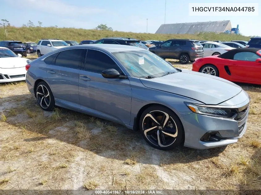 2022 Honda Accord Sport VIN: 1HGCV1F34NA044785 Lot: 40541867