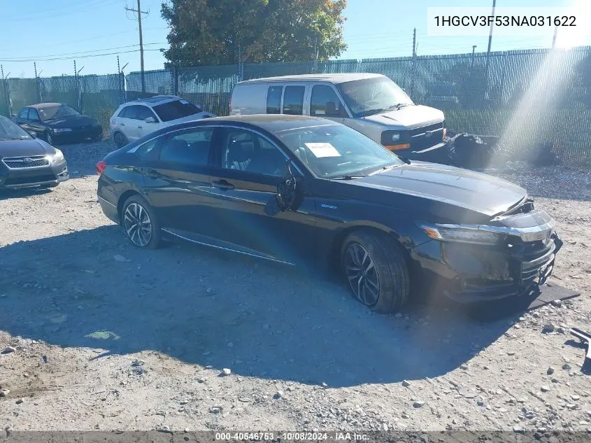 1HGCV3F53NA031622 2022 Honda Accord Hybrid Exl