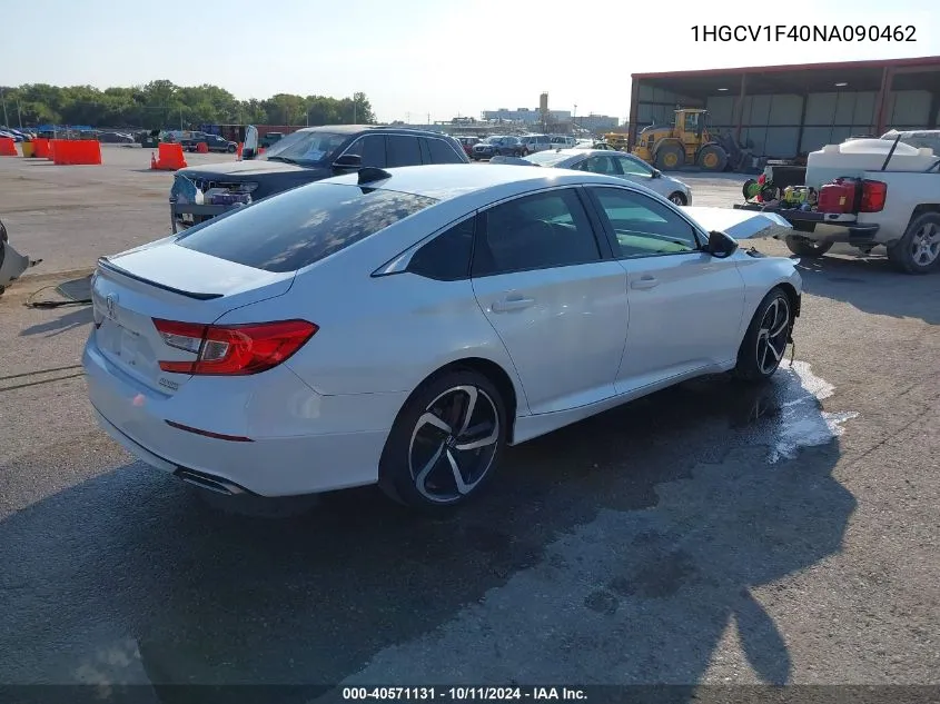 2022 Honda Accord Sport Special Edition VIN: 1HGCV1F40NA090462 Lot: 40571131