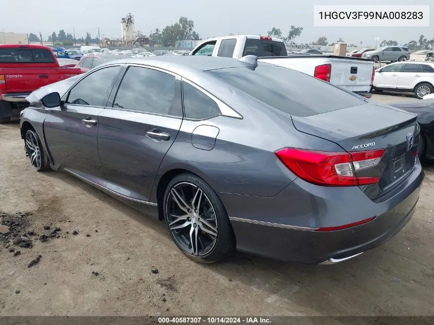 2022 Honda Accord Hybrid Touring VIN: 1HGCV3F99NA008283 Lot: 40587307