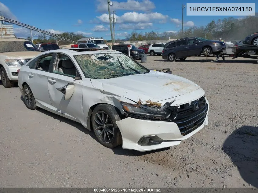 1HGCV1F5XNA074150 2022 Honda Accord Ex-L