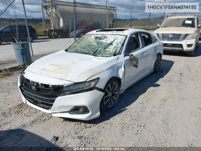 1HGCV1F5XNA074150 2022 Honda Accord Ex-L