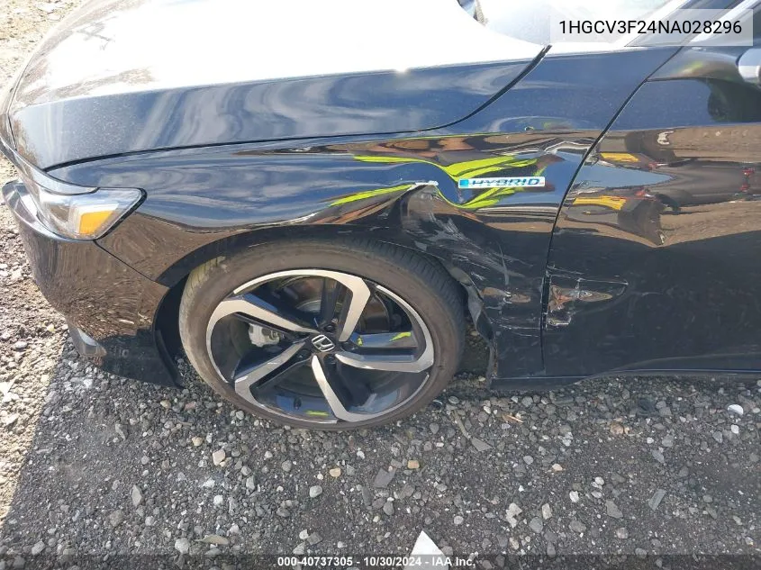 1HGCV3F24NA028296 2022 Honda Accord Hybrid Sport