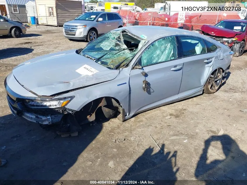 1HGCV3F2XNA032708 2022 Honda Accord Hybrid Sport