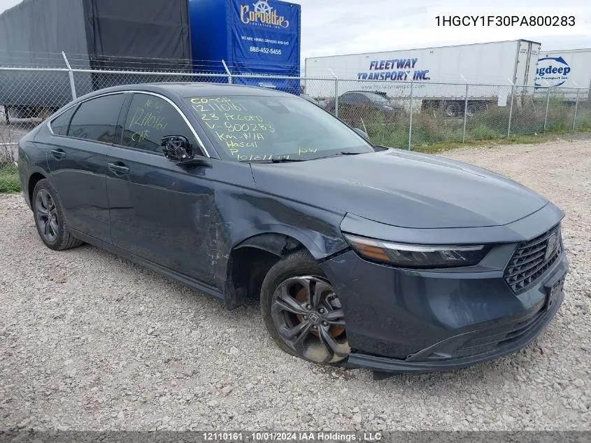 2023 Honda Accord Sedan VIN: 1HGCY1F30PA800283 Lot: 12110161