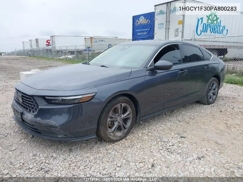 2023 Honda Accord Sedan VIN: 1HGCY1F30PA800283 Lot: 12110161