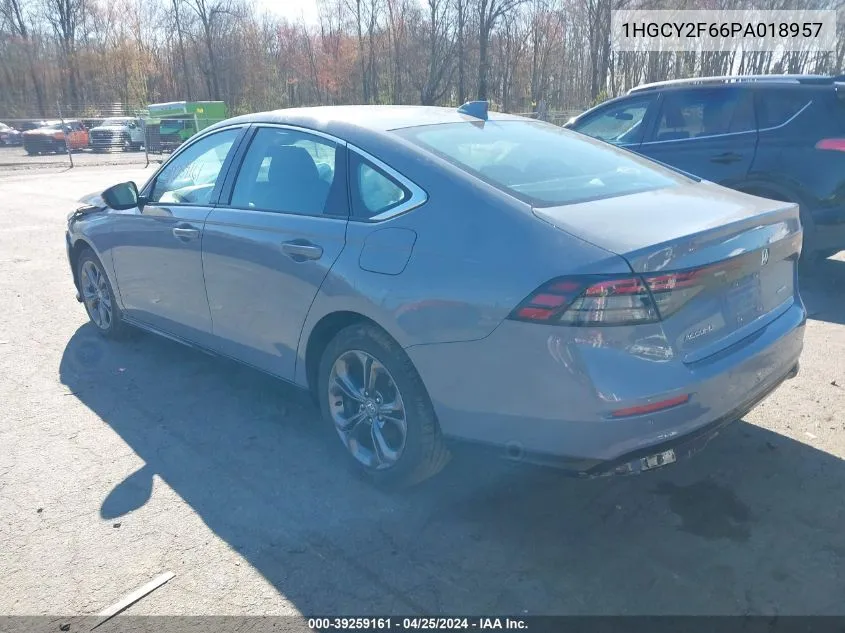 2023 Honda Accord Hybrid Ex-L VIN: 1HGCY2F66PA018957 Lot: 39259161