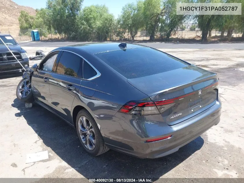 2023 Honda Accord Ex VIN: 1HGCY1F31PA052787 Lot: 40092130