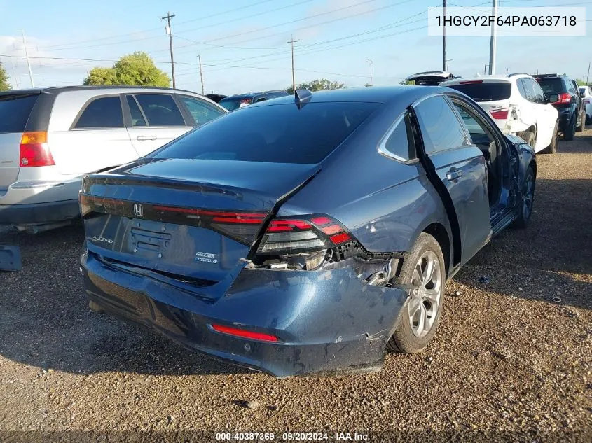 1HGCY2F64PA063718 2023 Honda Accord Hybrid Exl