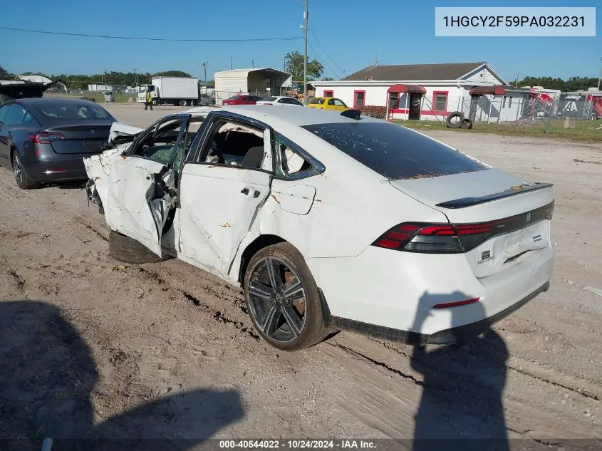 2023 Honda Accord Hybrid Sport VIN: 1HGCY2F59PA032231 Lot: 40544022