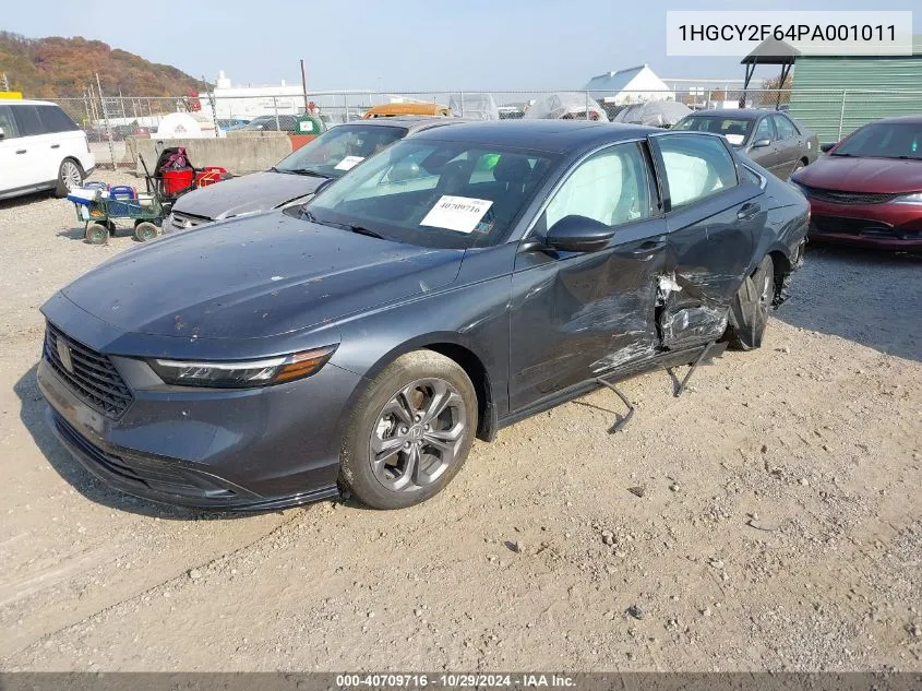 2023 Honda Accord Hybrid Ex-L VIN: 1HGCY2F64PA001011 Lot: 40709716