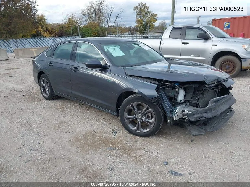 2023 Honda Accord Ex VIN: 1HGCY1F33PA000528 Lot: 40726795