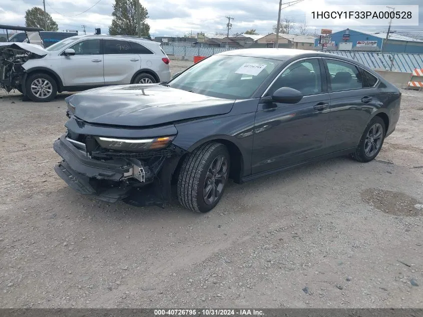 2023 Honda Accord Ex VIN: 1HGCY1F33PA000528 Lot: 40726795