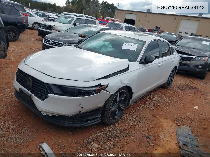 2023 Honda Accord Hybrid Sport VIN: 1HGCY2F59PA038143 Lot: 40793017