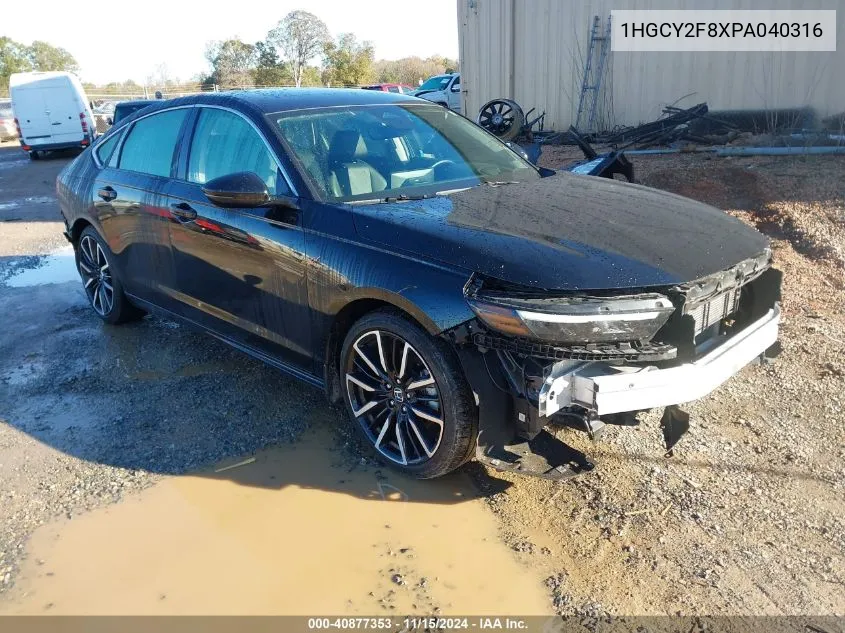 2023 Honda Accord Hybrid Touring VIN: 1HGCY2F8XPA040316 Lot: 40877353