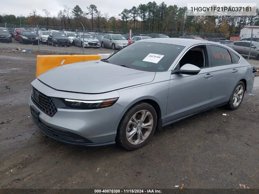 2023 Honda Accord Lx VIN: 1HGCY1F21PA037181 Lot: 40878308