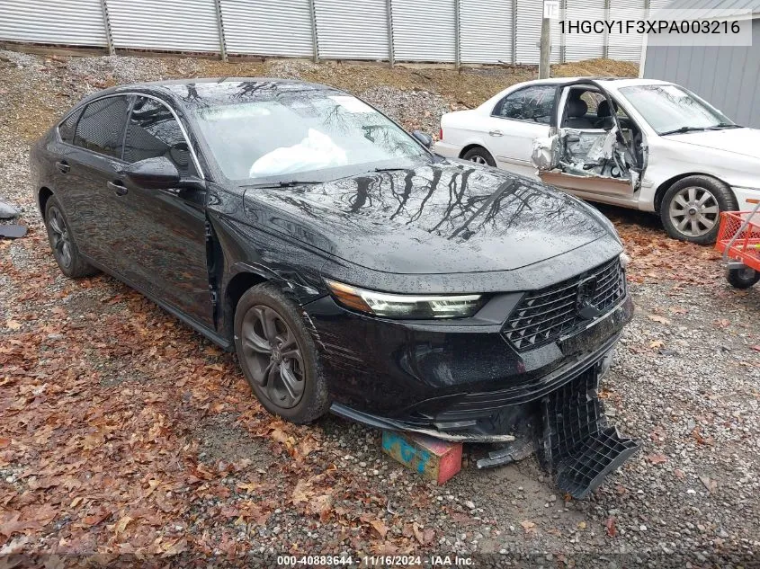 2023 Honda Accord Ex VIN: 1HGCY1F3XPA003216 Lot: 40883644