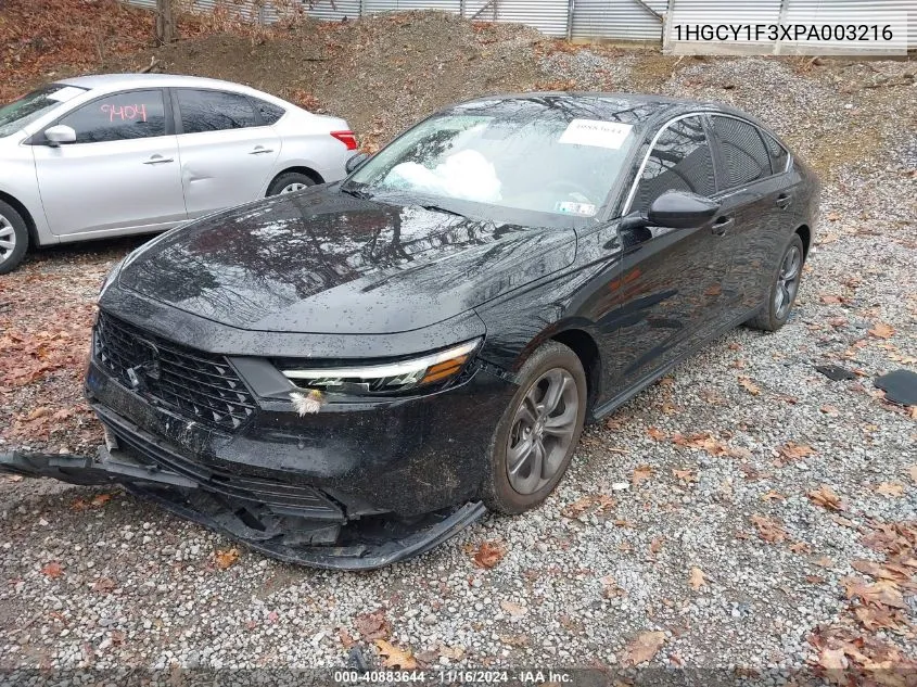 2023 Honda Accord Ex VIN: 1HGCY1F3XPA003216 Lot: 40883644