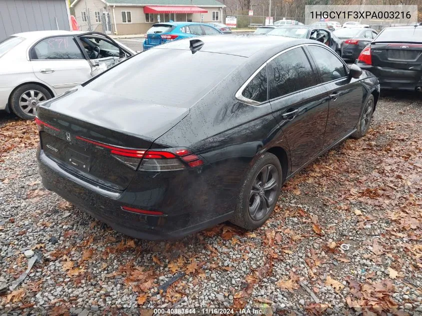 2023 Honda Accord Ex VIN: 1HGCY1F3XPA003216 Lot: 40883644