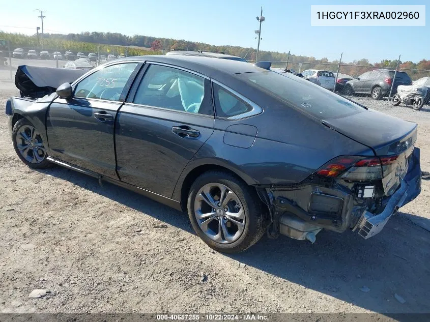 1HGCY1F3XRA002960 2024 Honda Accord Ex