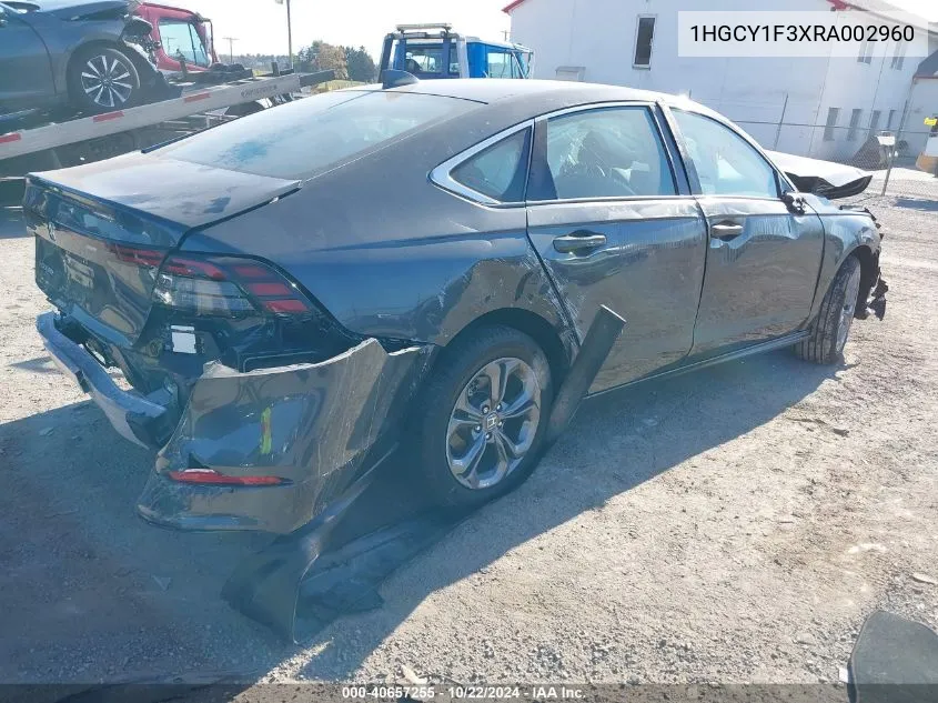 1HGCY1F3XRA002960 2024 Honda Accord Ex