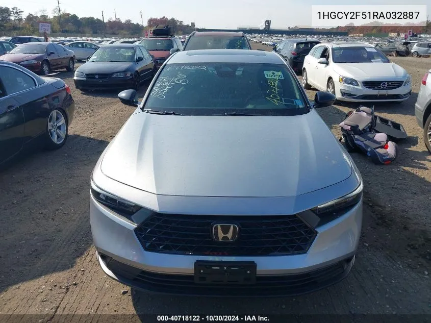 1HGCY2F51RA032887 2024 Honda Accord Hybrid Sport