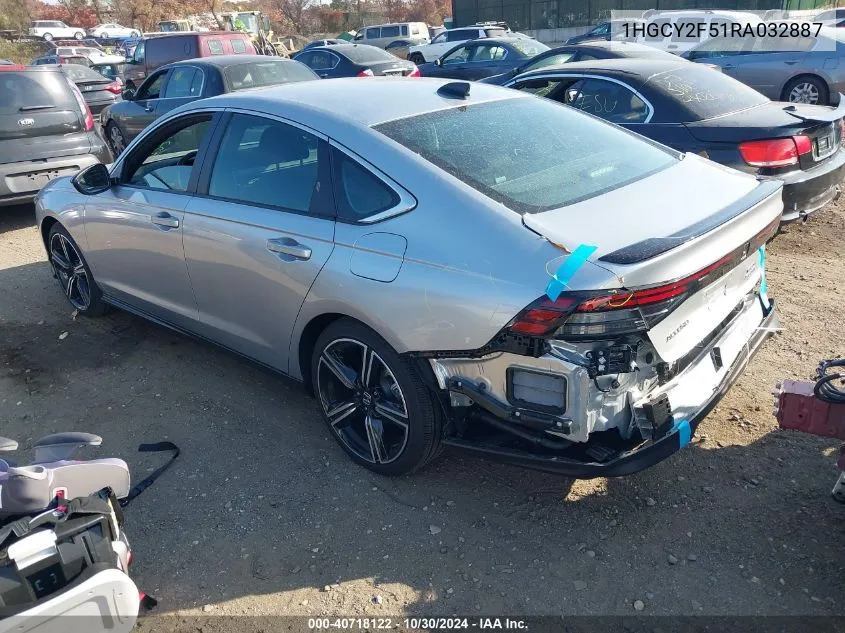 1HGCY2F51RA032887 2024 Honda Accord Hybrid Sport