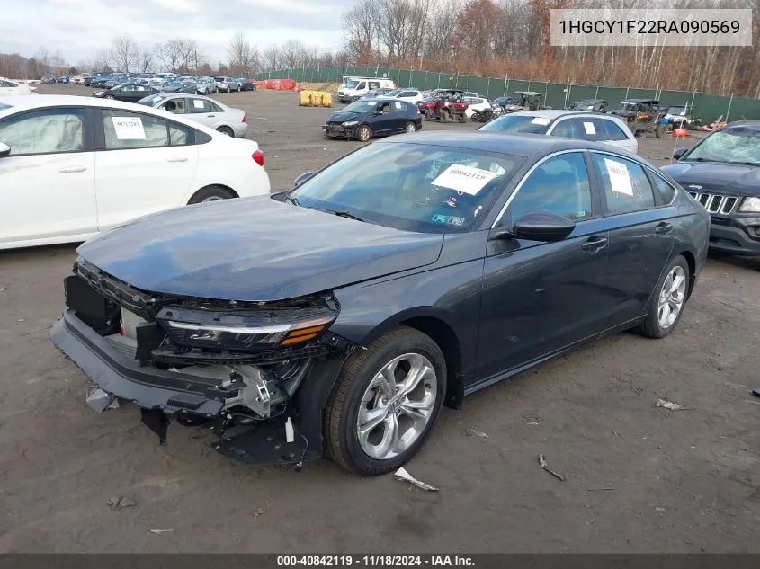 2024 Honda Accord Lx VIN: 1HGCY1F22RA090569 Lot: 40842119