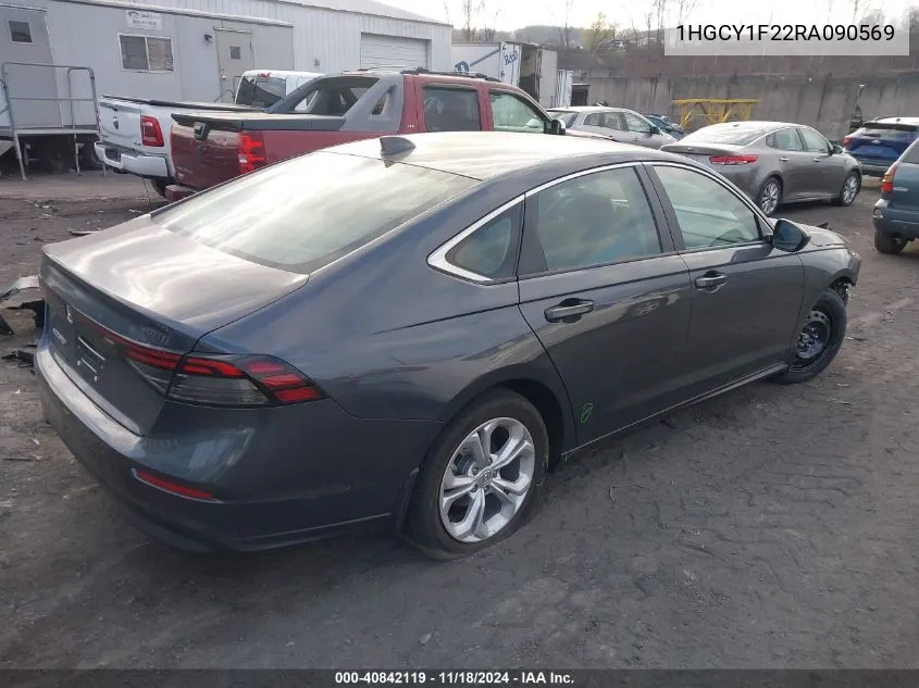 2024 Honda Accord Lx VIN: 1HGCY1F22RA090569 Lot: 40842119