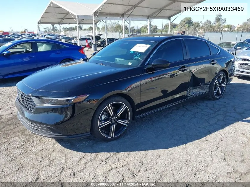 2024 Honda Accord Hybrid Sport VIN: 1HGCY2F5XRA033469 Lot: 40868307