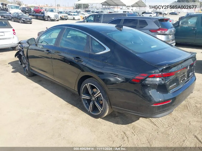 2025 Honda Accord Hybrid Sport VIN: 1HGCY2F58SA002677 Lot: 40829414