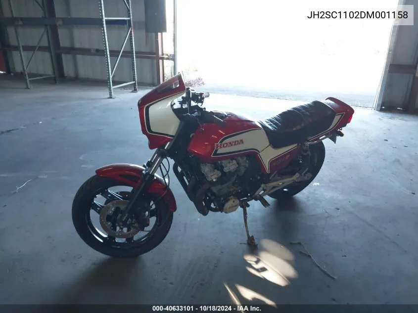 1983 Honda Cb1100 F VIN: JH2SC1102DM001158 Lot: 40633101