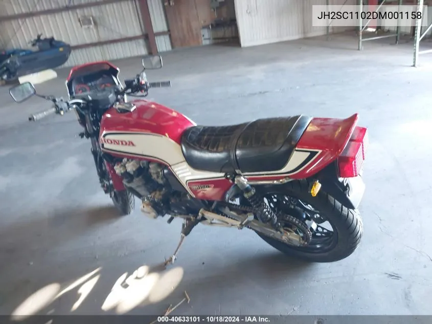 1983 Honda Cb1100 F VIN: JH2SC1102DM001158 Lot: 40633101