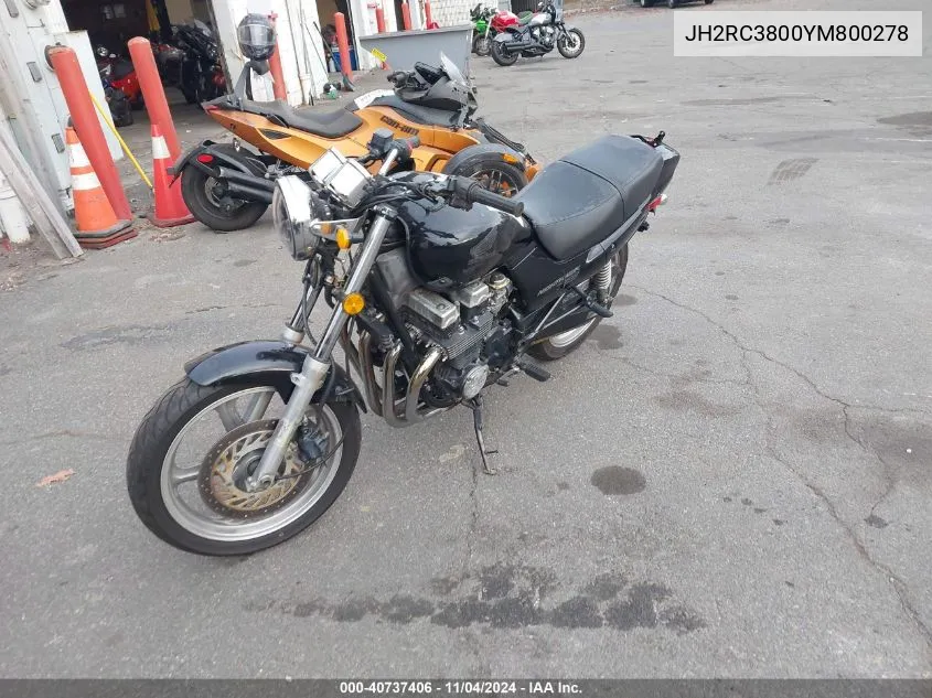 2000 Honda Cb750 VIN: JH2RC3800YM800278 Lot: 40737406